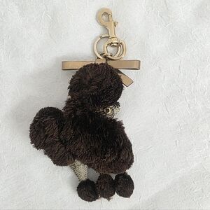 Auth Gucci Guccioli Poodles Lulu Leather Keyring/Bagcharm